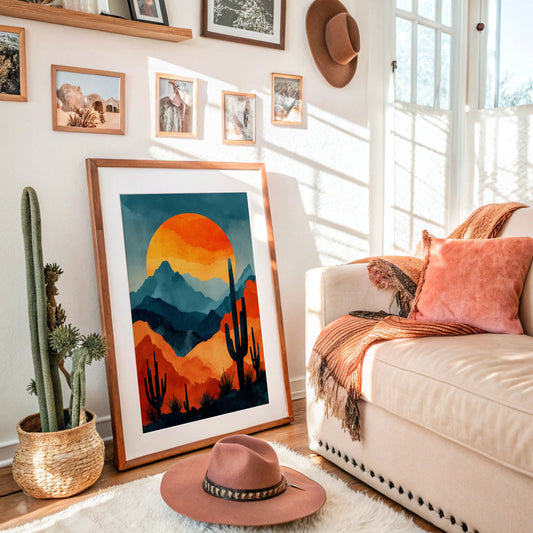 Saguaros Paint Their Mountain Song
