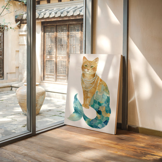 Emerald Tides and Feline Grace
