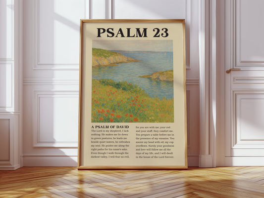 Psalm 23 Coastal Peace Print