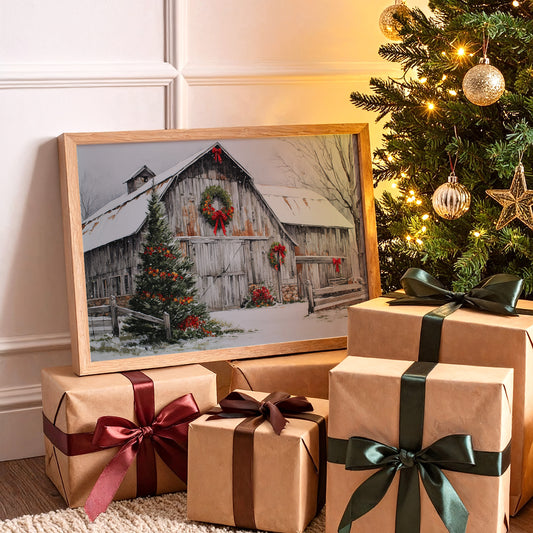 Snow Settles On Grandfather's Barn