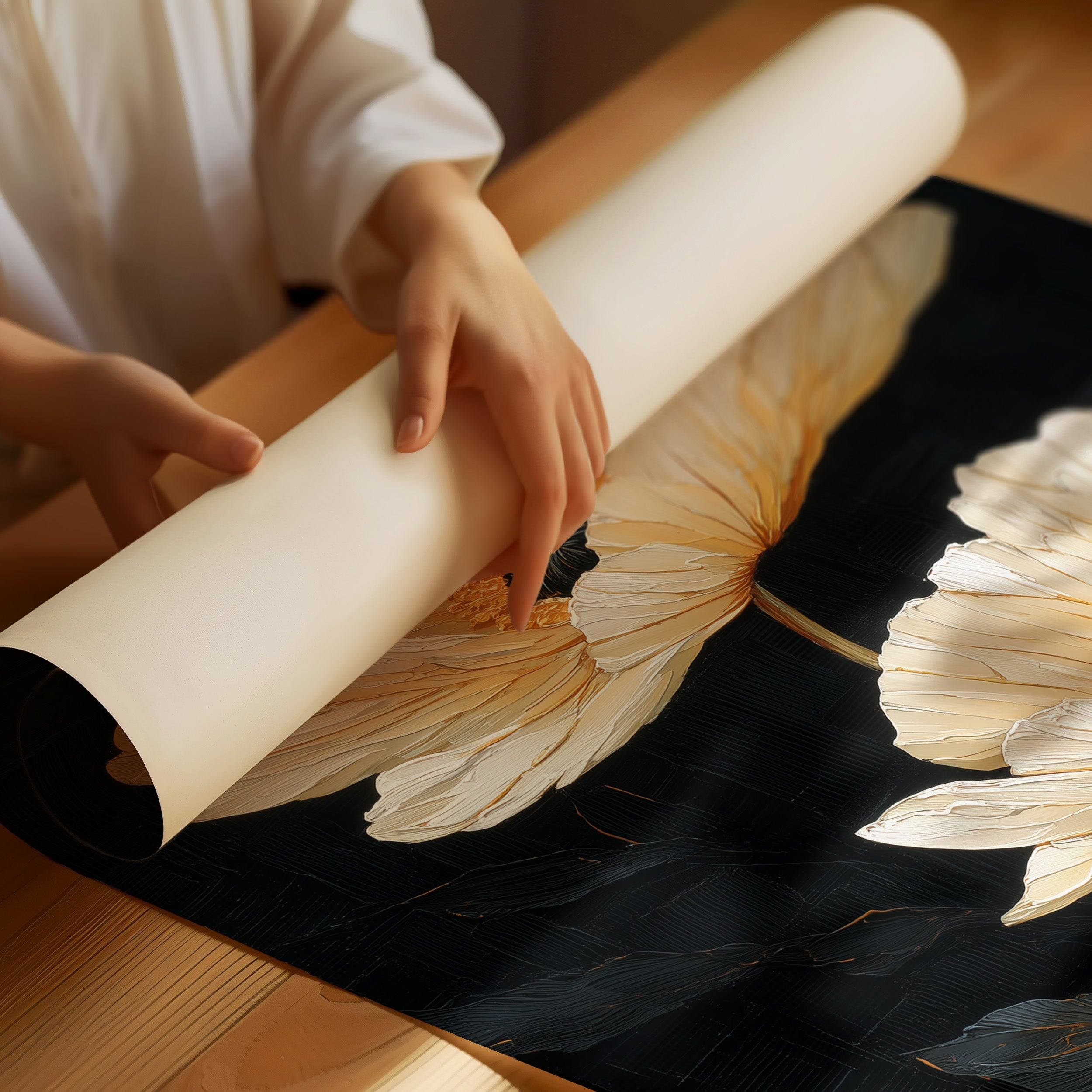 Two Blooms Against the Dark