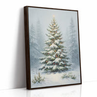 Snow Dusted Evergreen Keeps Watch
