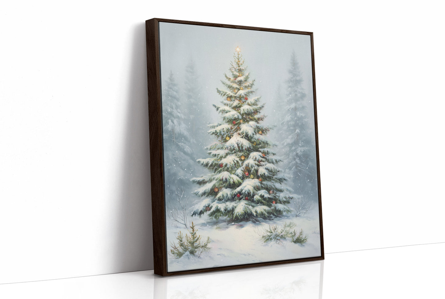Snow Dusted Evergreen Keeps Watch