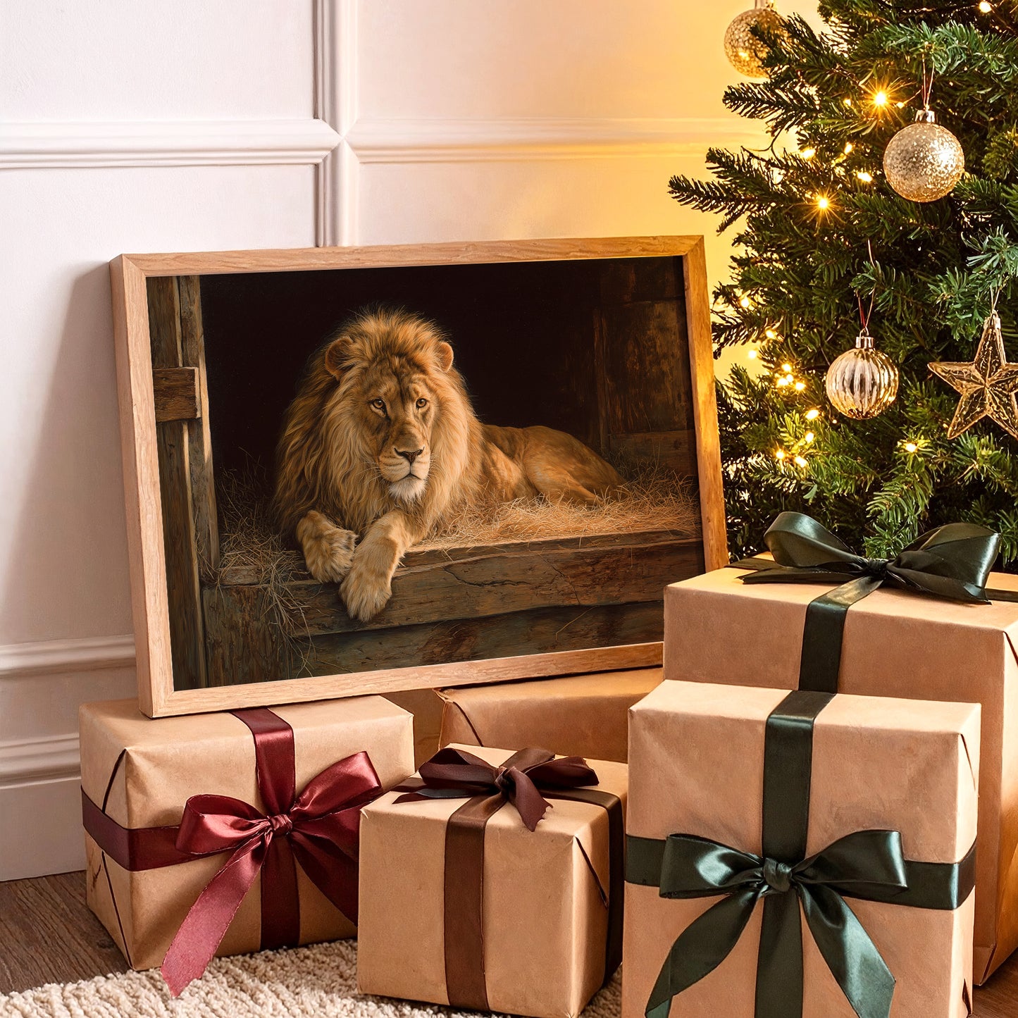 Noble Beast Rests In Golden Light