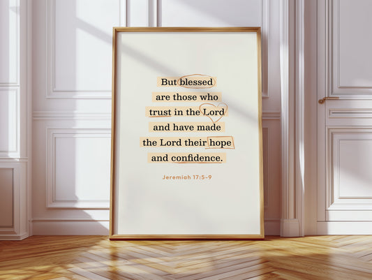 Blessed Trust Jeremiah 17 Scripture Art