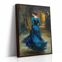 Sapphire Gown Toward Golden Passage