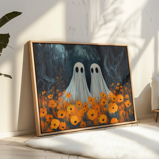 Spectral Friends Among Autumn Poppies