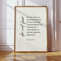 Do Not Fear Isaiah 41 Bible Verse Print