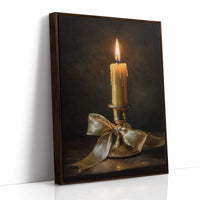 Solitary Flame Against Darkness