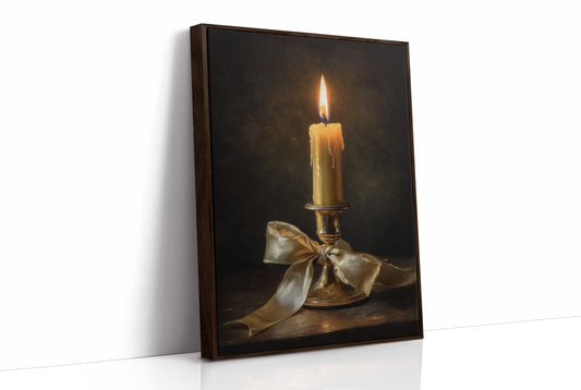 Solitary Flame Against Darkness