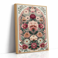 Blush Bouquet: A Grand Floral Medallion
