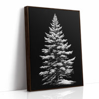 Silent Pine Stands In Midnight