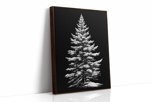 Silent Pine Stands In Midnight
