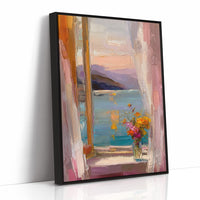 Pastel Window by the Sea