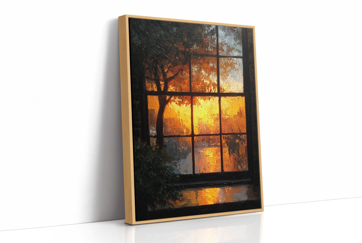 Golden Hour Through the Old Glass