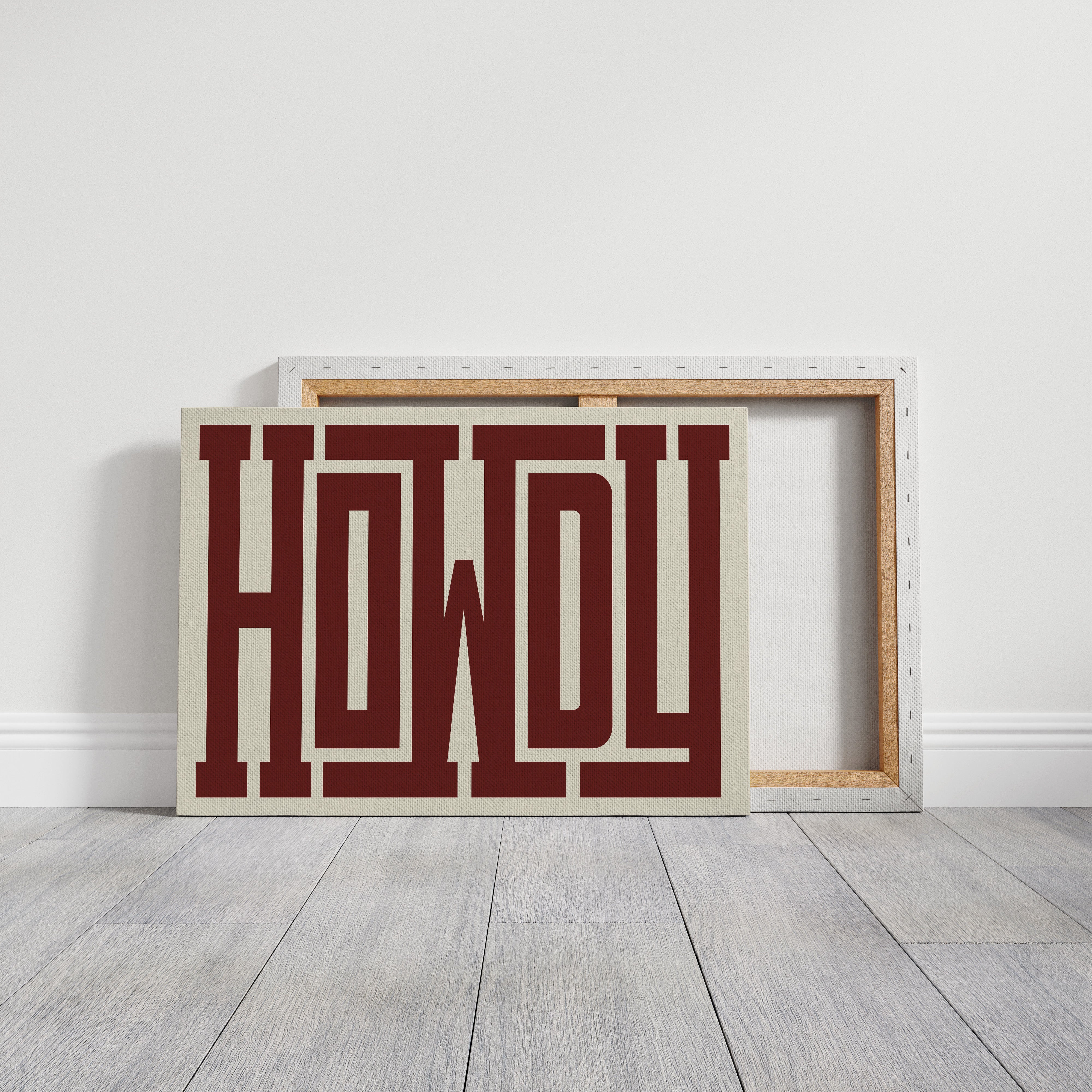 Howdy Maze Style Western Welcome Art