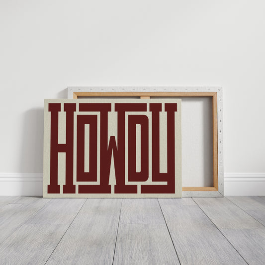 Howdy Maze Style Western Welcome Art