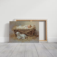 Gentle Lamb Guards Winter's Peace