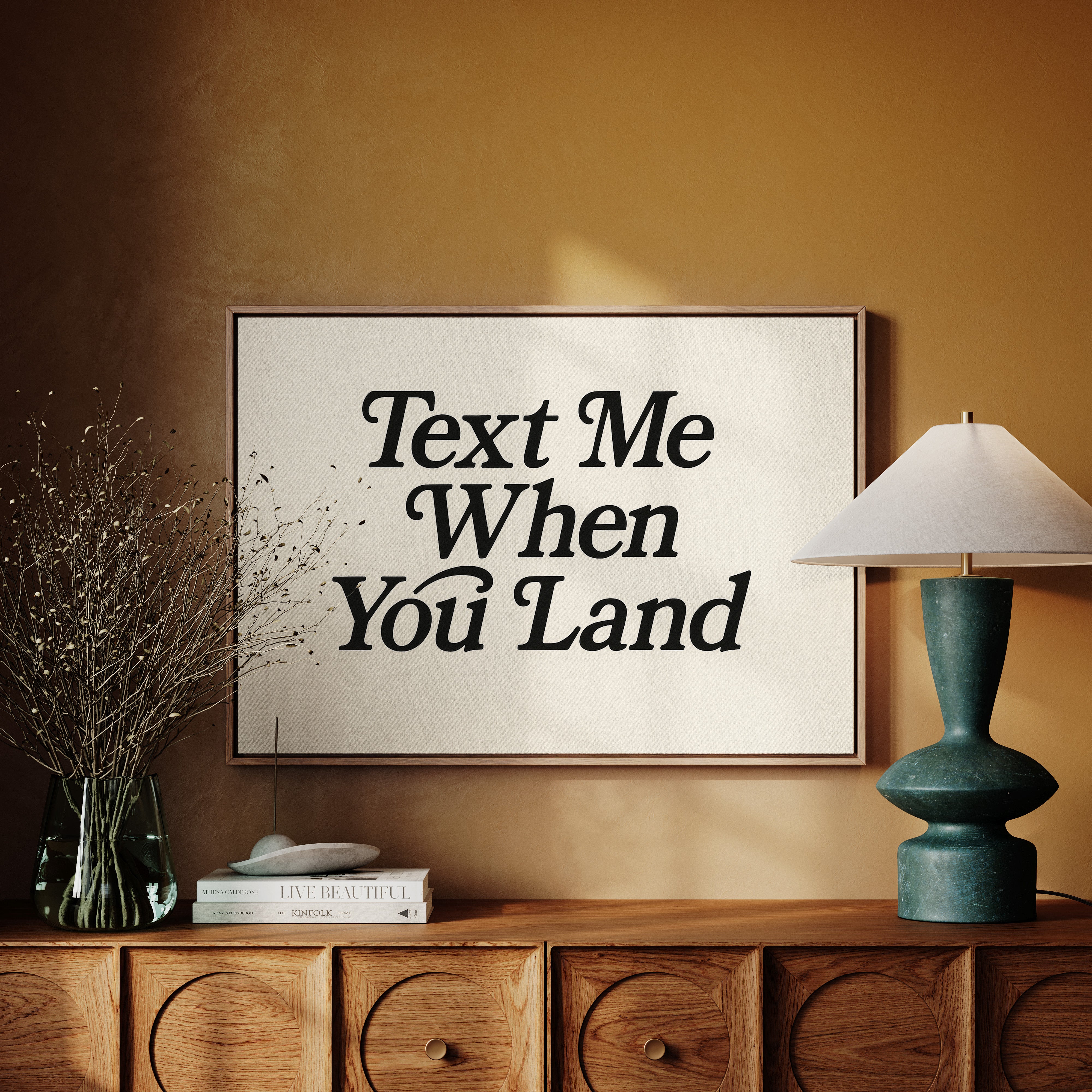 Text Me When You Land Serif Print