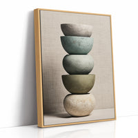 Stacked Stoneware: Linen and Sage