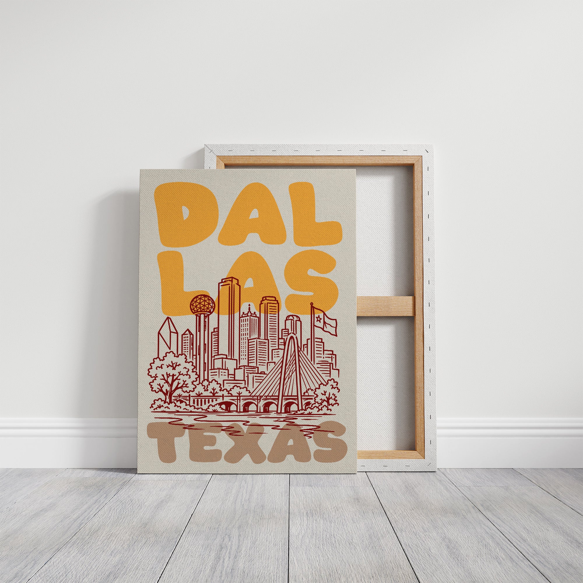 Dallas, Bubble Letter Skyline