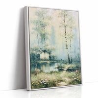 The Blossoming Cottage: Birches by the Garden Pond