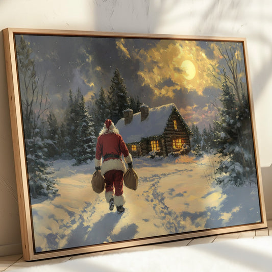 Moonlit Journey To Cabin Warmth