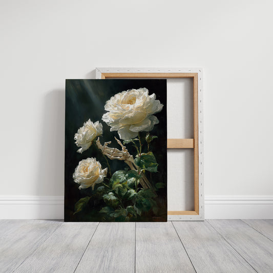 Petals Embrace the Silent Bone