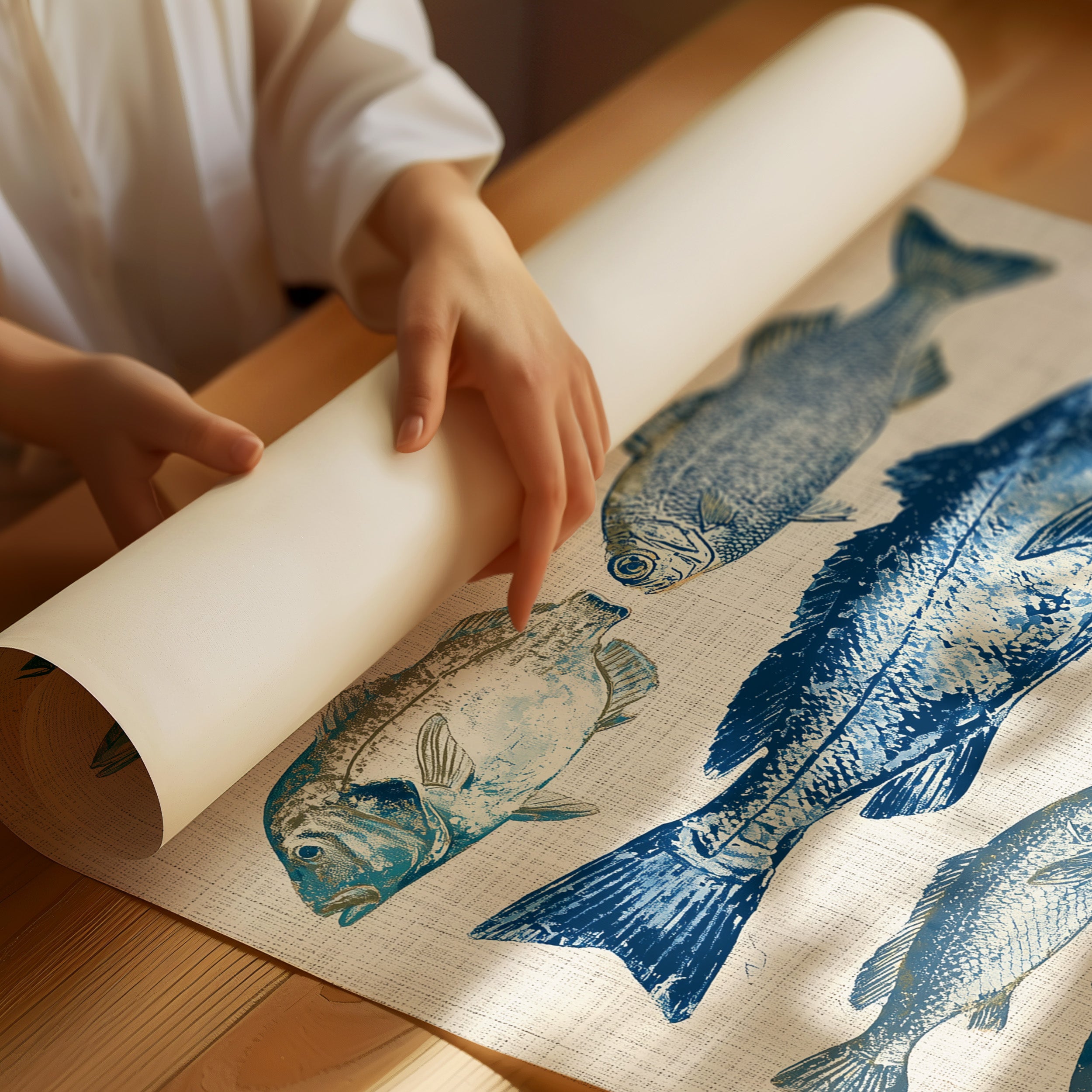 Gyotaku School in Blue
