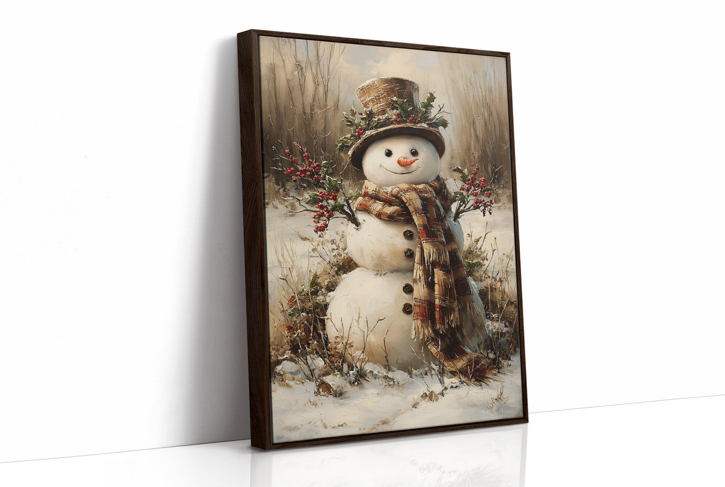 Winter's Charm In Plaid And Holly