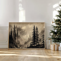 Misty Pines Catch Mountain Light