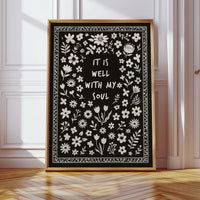 It Is Well With My Soul Floral Print