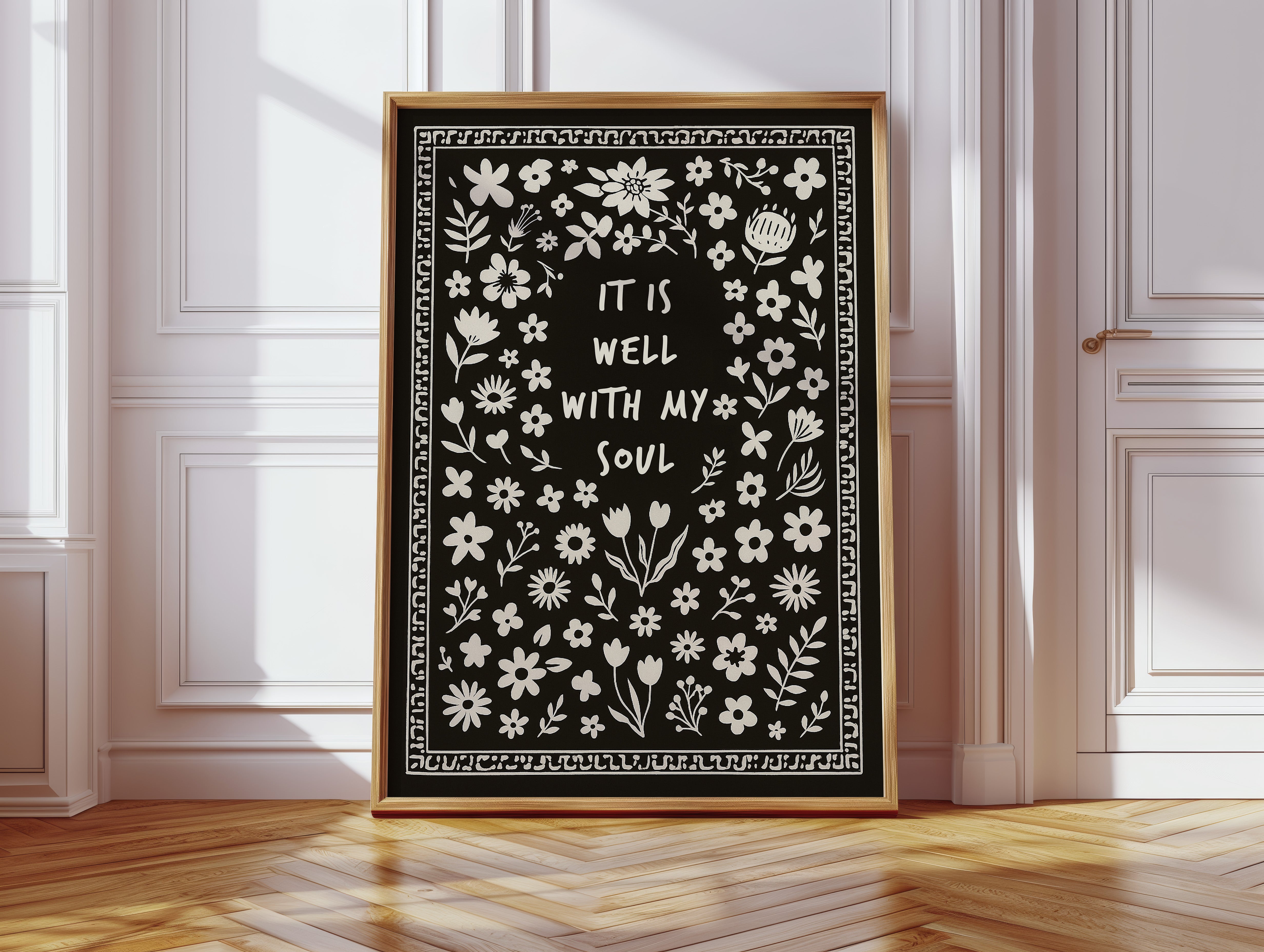 It Is Well With My Soul Floral Print