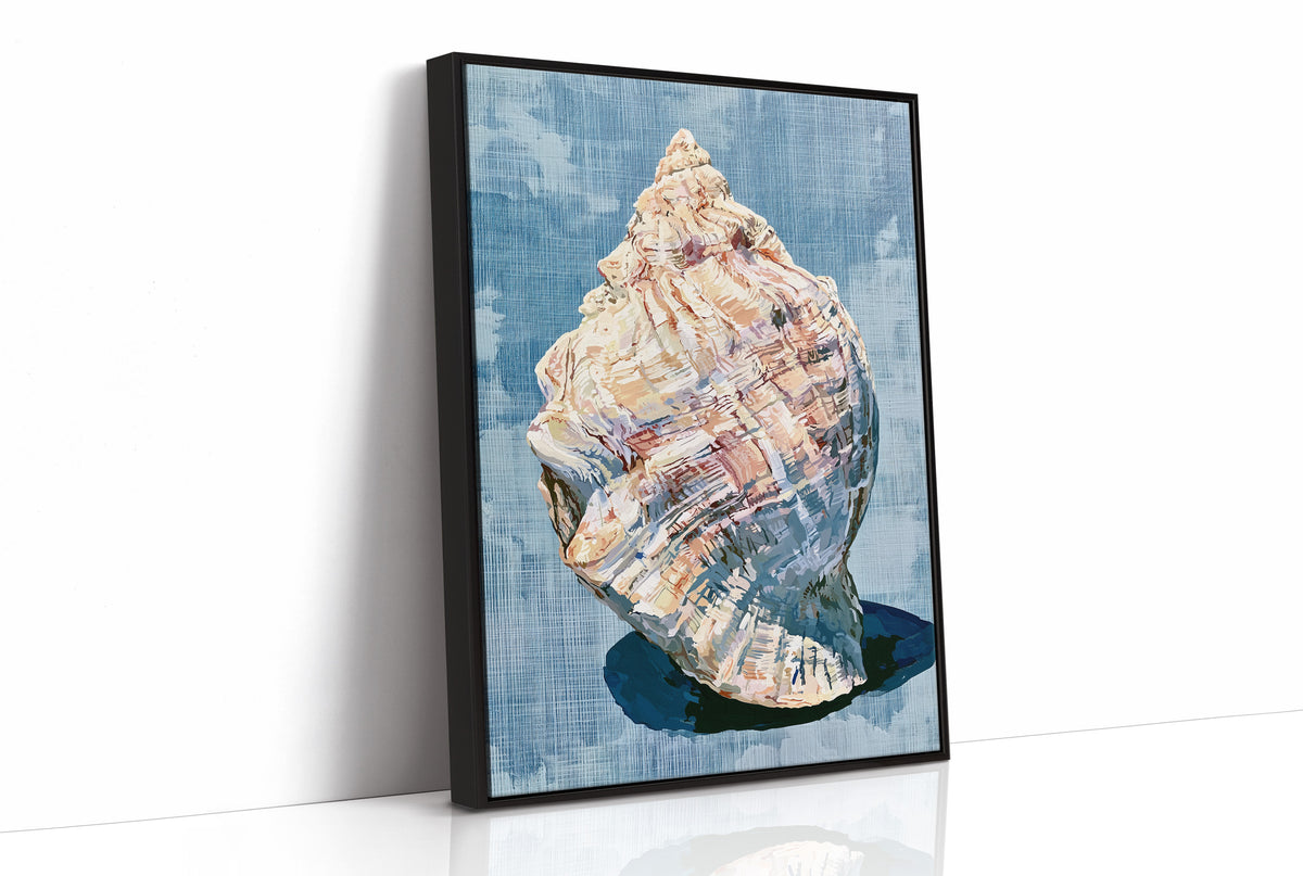 Weathered Conch, Woven Blue