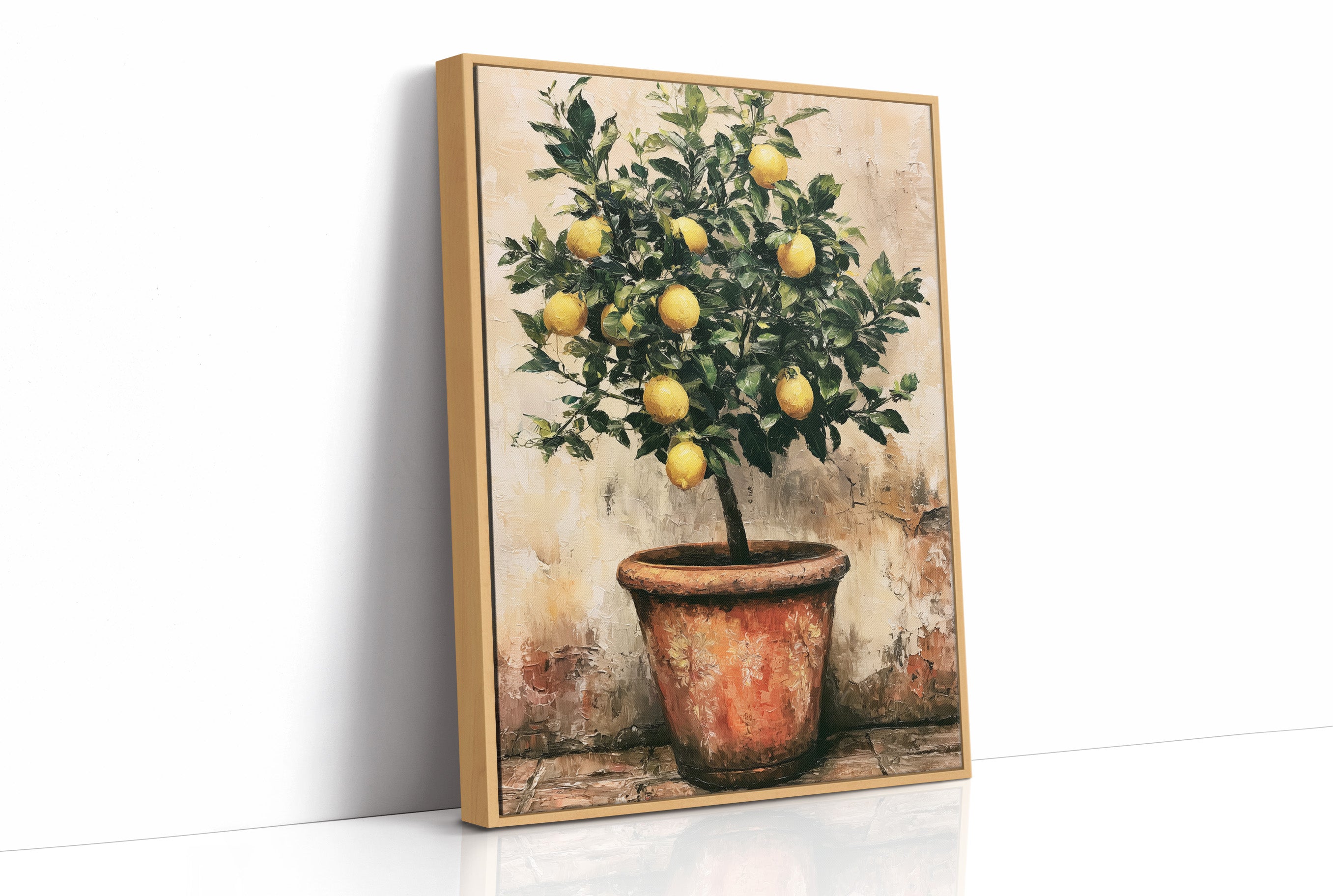 Potted Lemon Tree in Terracotta Light