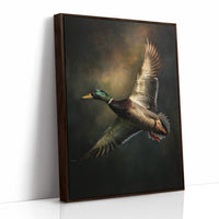 Mallard Rising On Bronze Air
