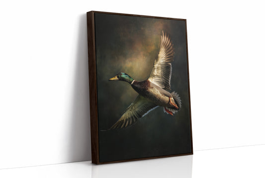 Mallard Rising On Bronze Air