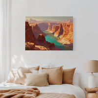 Turquoise River Cuts Ancient Stone