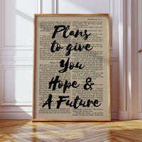 Hope and a Future Scripture Overlay Print