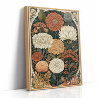 Chrysanthemum and Marigold Botanical Plate