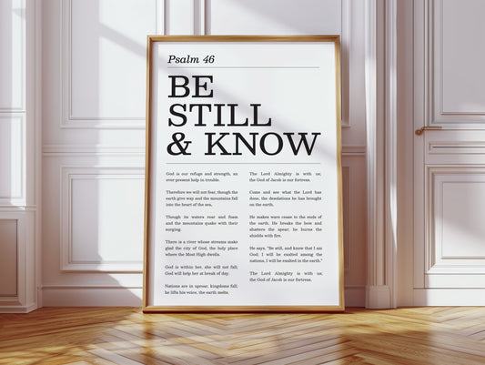 Be Still and Know Psalm 46