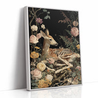 Fawn Bones Among Garden Blooms