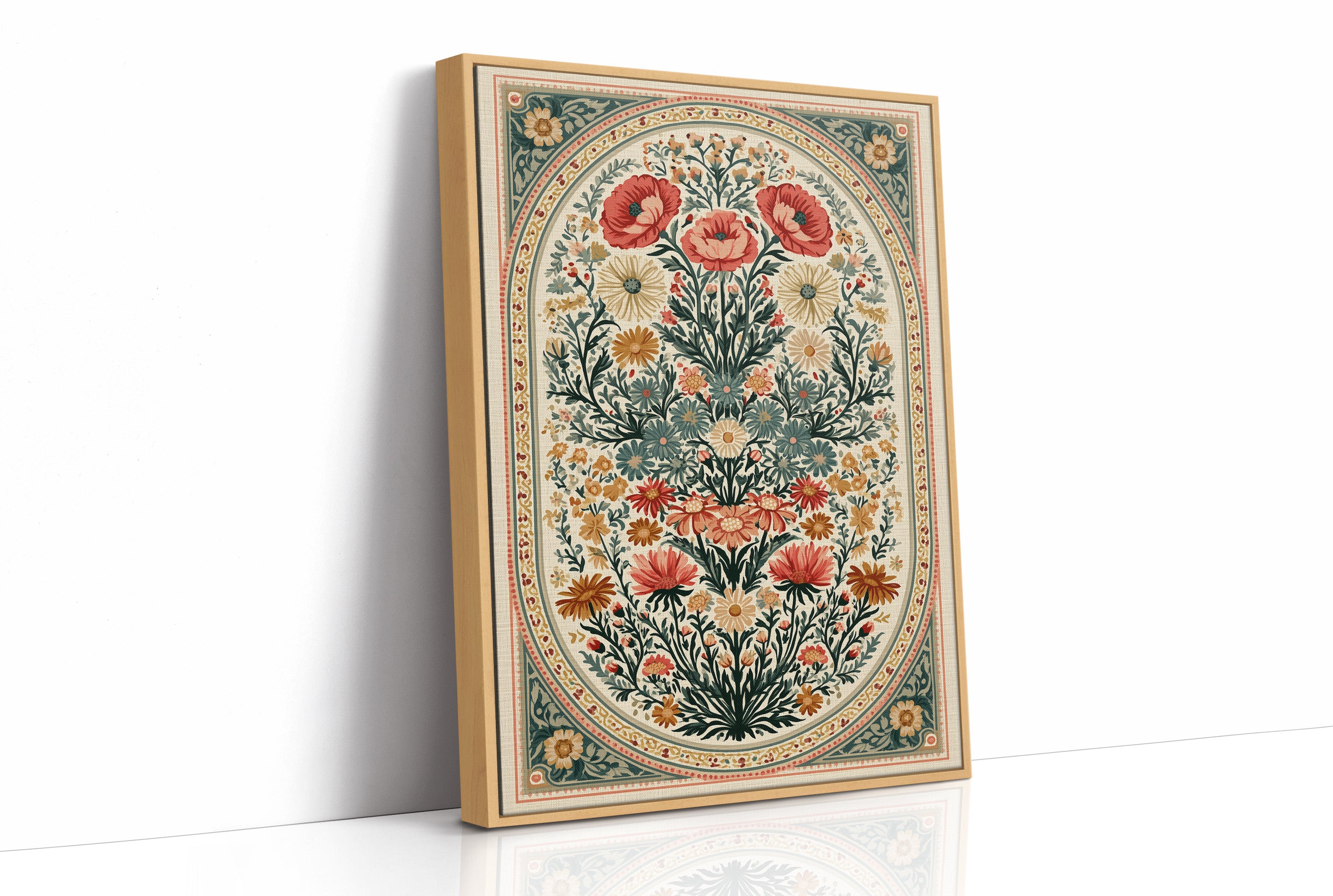 Symmetrical Bouquet Medallion Tapestry