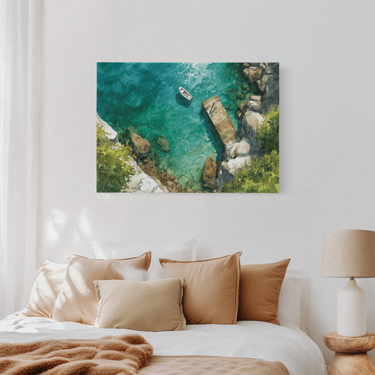 Summer Dock Floats In Turquoise Bay