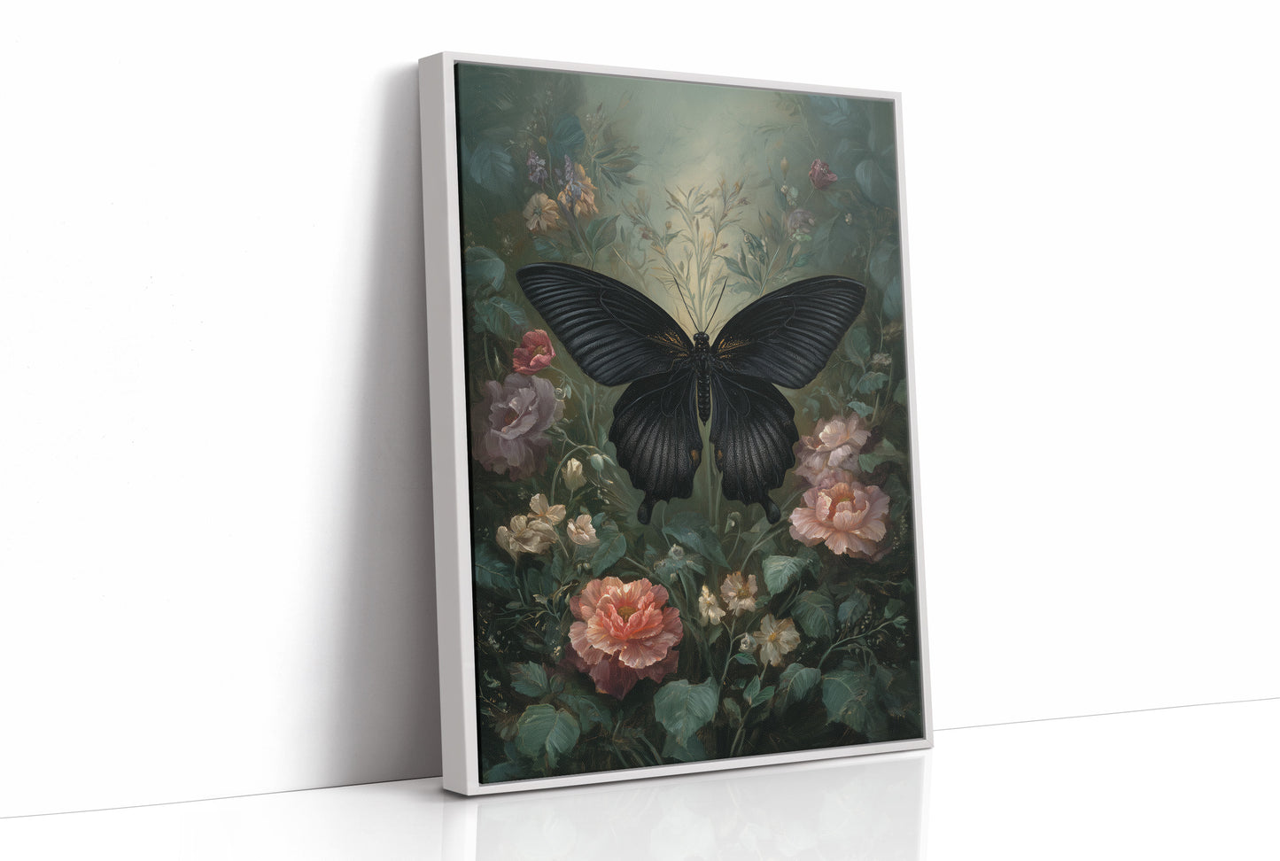 Midnight Blooms Against Dark Walls