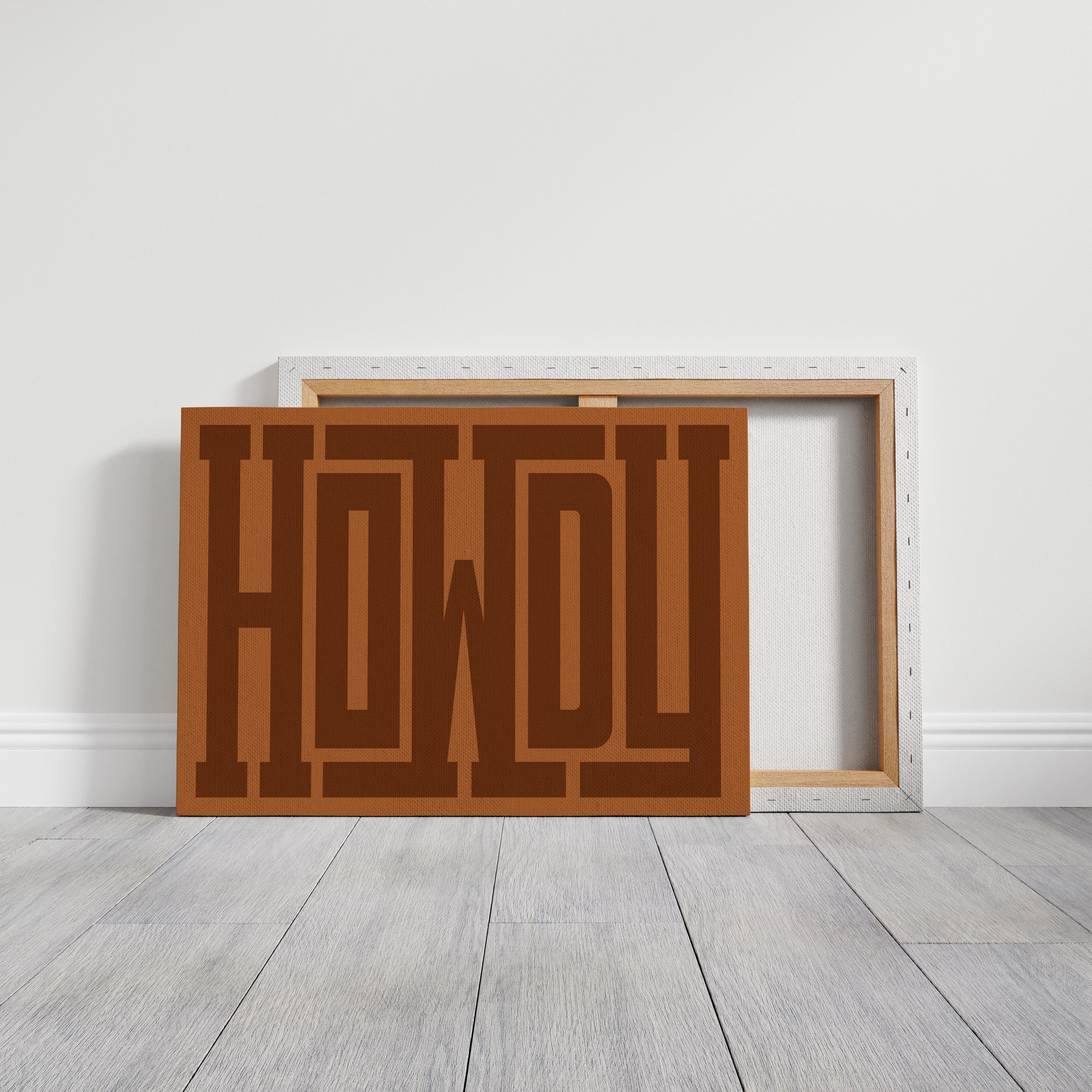 Howdy Rustic Maze Style Cowboy Art