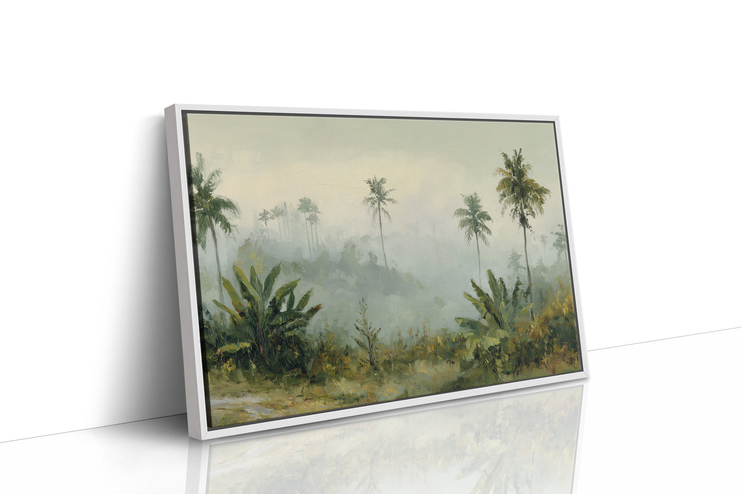 Morning Mist Through Palms