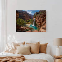 Turquoise Waters Dance Through Canyon Walls