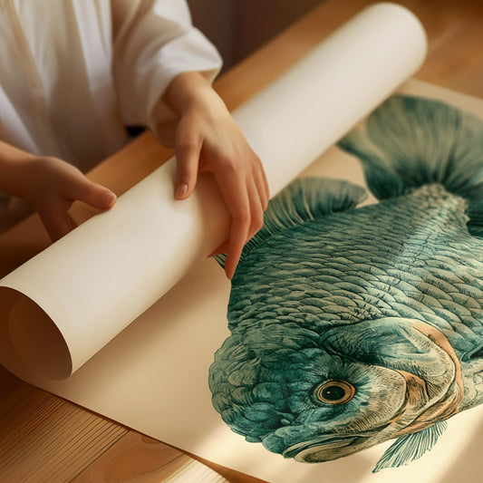 The Lion-Headed Goldfish, Studied in Ink
