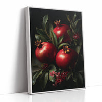 Crimson Jewels Against Midnight Canvas